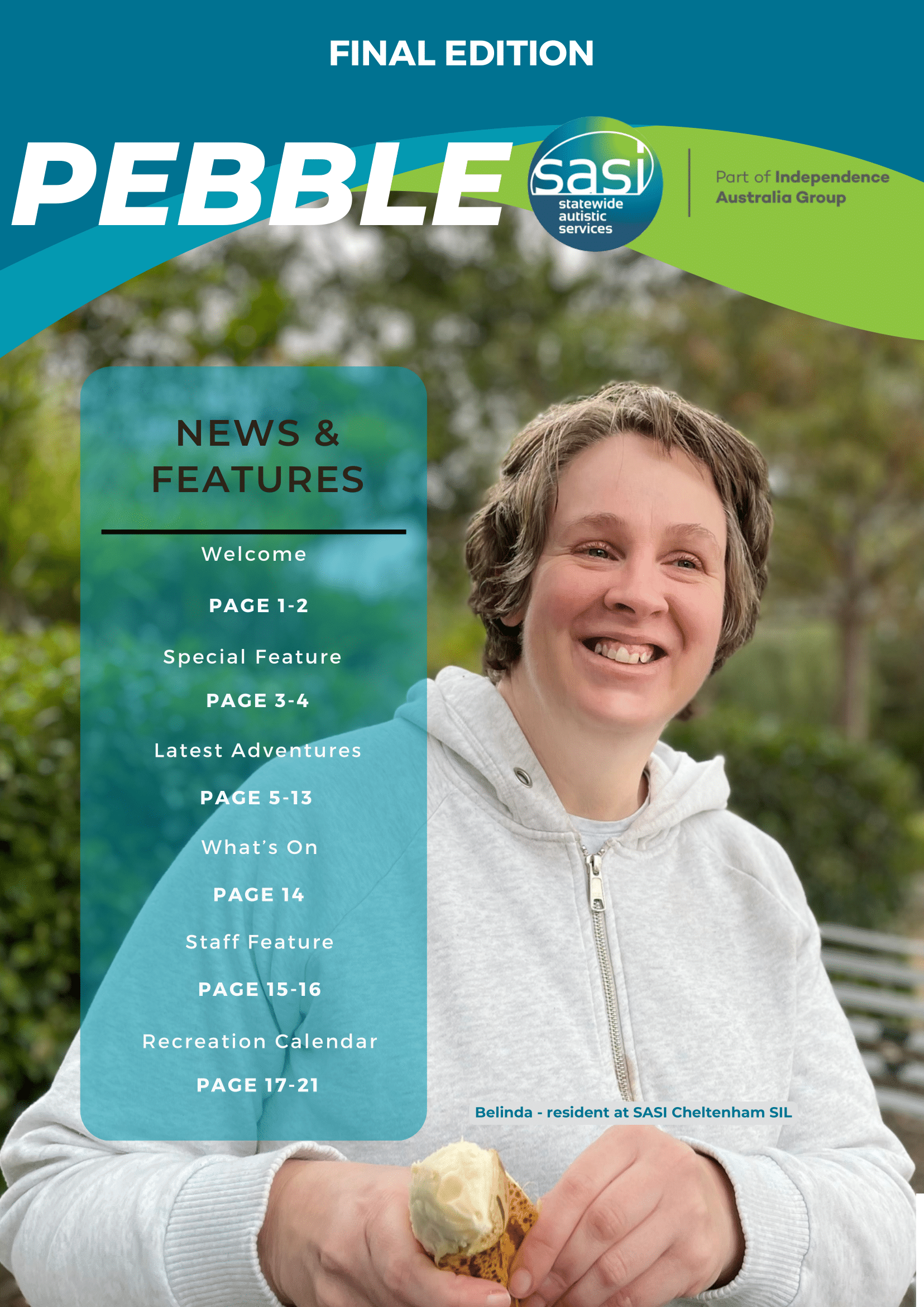 The cover of Pebble for November to December 2025
